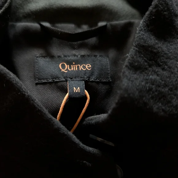 NWT Quince Women's Italian Wool Stand Collar Blazer Medium Black - Picture 4 of 7